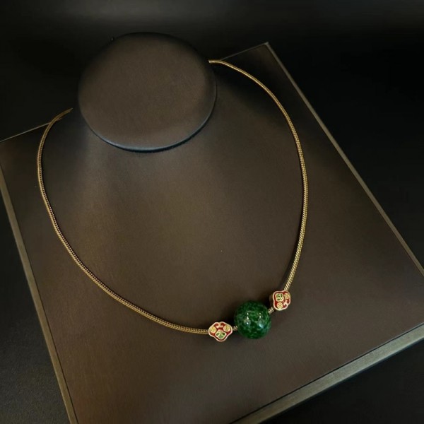 NL9849-21 Glaze bead necklace