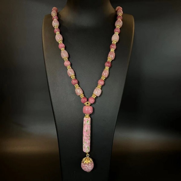 NL9849-15 Glaze bead necklace