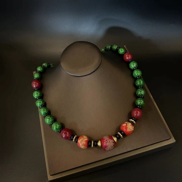 NL9849-1 Glaze bead necklace