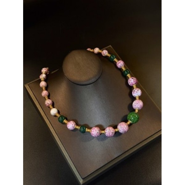 NL9849-14 Glaze bead necklace