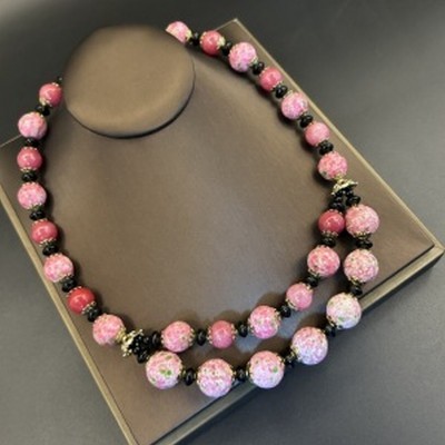 NL9849-23 Glaze bead necklace