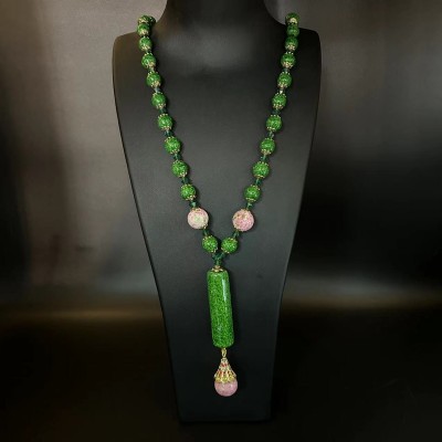 NL9849-24 Glaze bead necklace