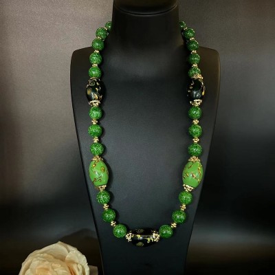 NL9851-4 Palace style phoenix eye gourd pendant necklace