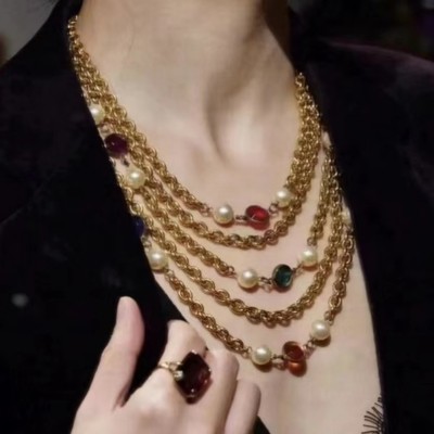 NL9882 Pearl Multi Layer Necklace