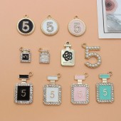 PS9764-5 CHANEL  DIY pendant（Perfume bottle）0.47"X0.867"(12mmX22mm)   5PCS