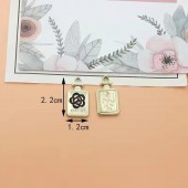 PS9764-5 CHANEL  DIY pendant（Perfume bottle）0.47"X0.867"(12mmX22mm)   5PCS