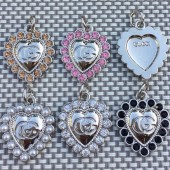 PS9809 GG  heart-shaped clothing accessory pendant 0.788 inches (20mm)