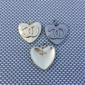 PS9817 CC  Heart shape  Clothing accessory pendant 1" (25mm)