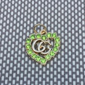 PS9822 GG  Heart shape surrounding gemstone Clothing accessory pendant 0.867" (22mm)