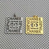 PS9826 cc  Square hollow out Clothing accessory pendant 1.1" (28mm)