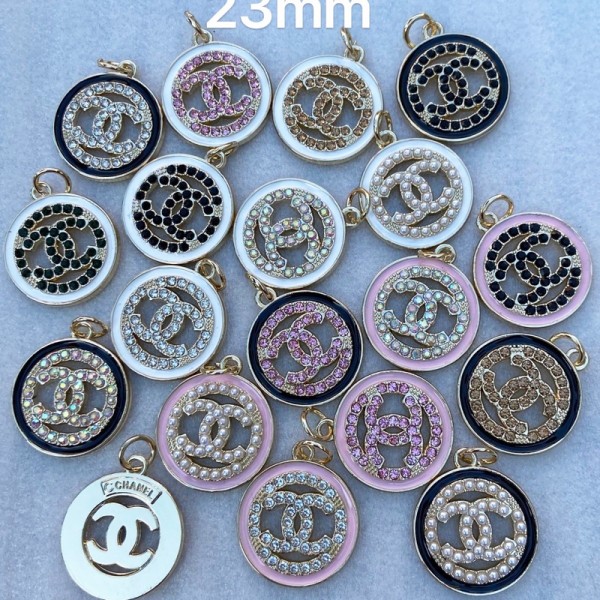 PS9843 CC Circular hollow shape Clothing accessory pendant 0.91" (23mm)