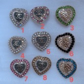 BT9860 CC heart-shaped hollow out Clothing accessory button 0.964" (24mm)