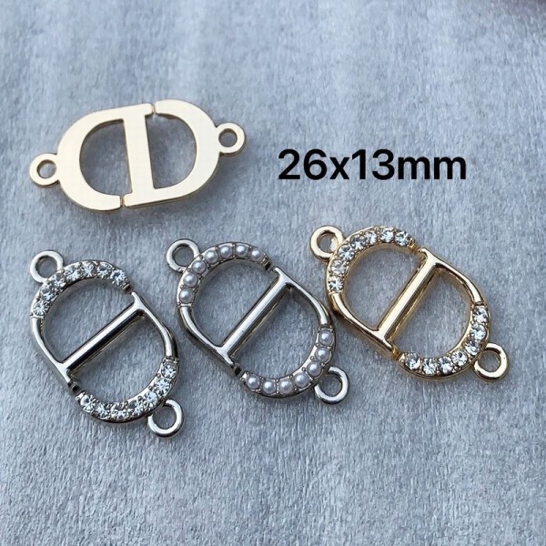 PS9847 CD Double hole Clothing accessory pendant 1.02"*0.51" (26mm*13mm)