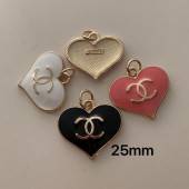 PS9850 CC heart-shaped Clothing accessory pendant 1" (25mm)