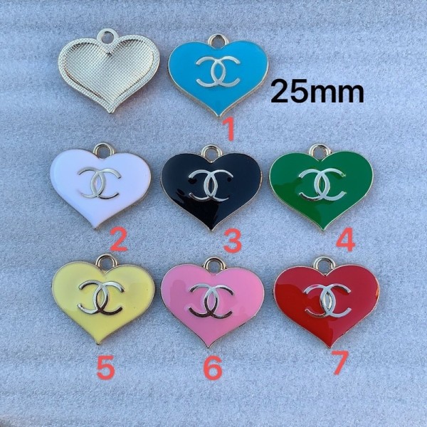 PS9850 CC heart-shaped Clothing accessory pendant 1" (25mm)