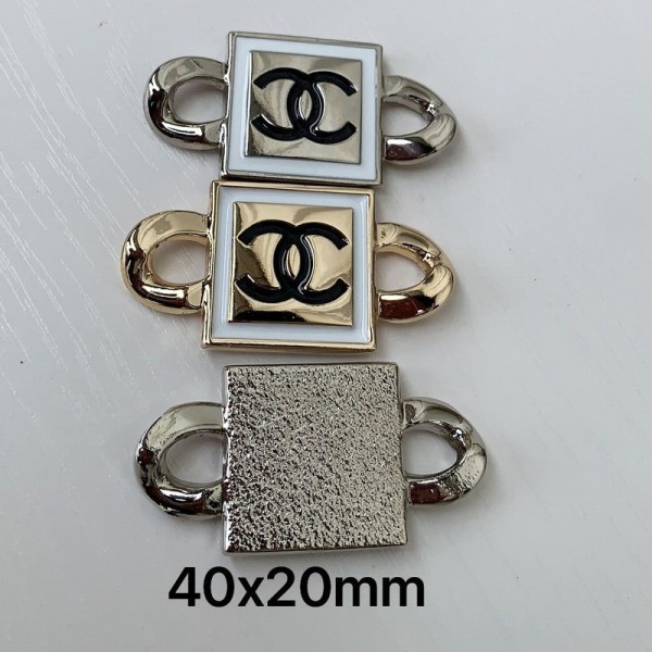 PS9852 CC Double hole Clothing accessory pendant 0.788"*1.57" (20mm*40mm)