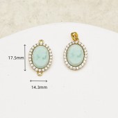 PS9720 Palace style beautiful head accessories, pearl pendants, 18K gold-plated jewelry accessories（2PCS）