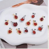PS9750 Inlaid red agate necklace bracelet earrings pendant plated 18k(2PCS) PS9750 Inlaid red agate necklace bracelet earrings pendant plated 18k(2PCS)