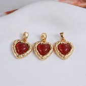 PS9750 Inlaid red agate necklace bracelet earrings pendant plated 18k(2PCS) PS9750 Inlaid red agate necklace bracelet earrings pendant plated 18k(2PCS)