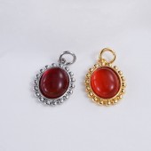 PS9750 Inlaid red agate necklace bracelet earrings pendant plated 18k(2PCS) PS9750 Inlaid red agate necklace bracelet earrings pendant plated 18k(2PCS)