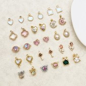 PS9752 18k gold-plated zircon geometric pendant DIY jewelry material(2PCS) PS9752 18k gold-plated zircon geometric pendant DIY jewelry material(2PCS)