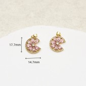 PS9752 18k gold-plated zircon geometric pendant DIY jewelry material(2PCS) PS9752 18k gold-plated zircon geometric pendant DIY jewelry material(2PCS)