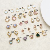 PS9752 18k gold-plated zircon geometric pendant DIY jewelry material(2PCS) PS9752 18k gold-plated zircon geometric pendant DIY jewelry material(2PCS)