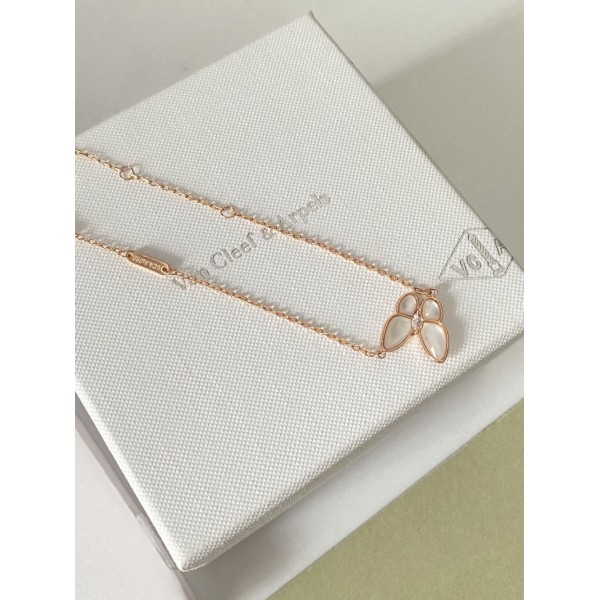 PB9882 Rose Gold Plated Butterfly Pendant Bracelet