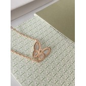 PB9882 Rose Gold Plated Butterfly Pendant Bracelet