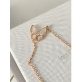 PB9882 Rose Gold Plated Butterfly Pendant Bracelet