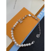 PB9908 Platinum plated pearl bracelet