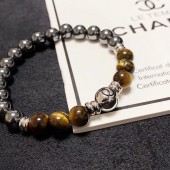 PB9980 Gold Plated Tiger Eye Stone Chanel Bracelet