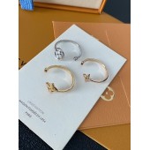 PR9932 Gold Plated Clover Open Ring（3pcs）