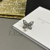 PR9939 Vintage Silver Butterfly Diamond Pendant with Pearl and Opening Ring