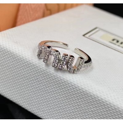 PR9980 Gold plated diamond inlaid open ring