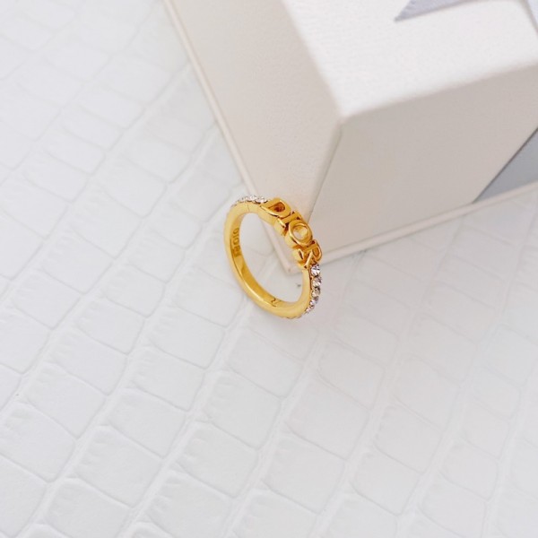 PR9994 Gold plated 14K diamond studded ring