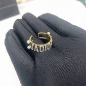 PR9998 Gold plated diamond inlaid hollow ring