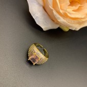 RS9885 Vintage style open ring with full diamond inlay and artistic style RS9885 Vintage style open ring with full diamond inlay and artistic style