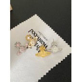 VE9870 Inlaid jewelry Vivienne Westwood gold-plated earrings