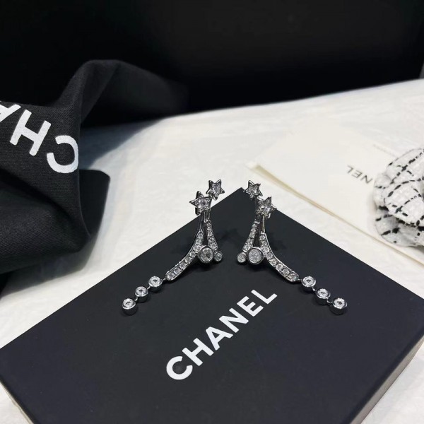 VE9877 Inlaid zircon jewelry Chanel earrings