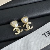 VE9885 Gold plated inlaid zircon Chanel earrings