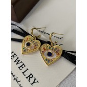 VE9887 Gold plated Magic Eye Colored Diamond Starry Earrings