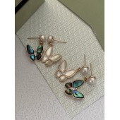 VE9888 Natural Genuine Mother of Pearl Gold Earrings