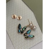 VE9888 Natural Genuine Mother of Pearl Gold Earrings