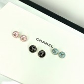 VE9911 Gold Plated Chanel Round Earrings