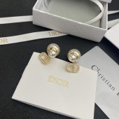 VE9919 Gilded jewelry Dior pearl earrings