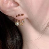 VE9927 Gold plated Dior pearl jewelry earrings