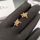 VE9930  Zircon brass gold-plated Dior earrings