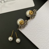 VE9932  Pearl brass gold-plated Dior earrings