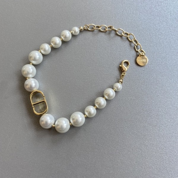 VE9973 Dior 14K genuine gold electroplated pearl bracelet